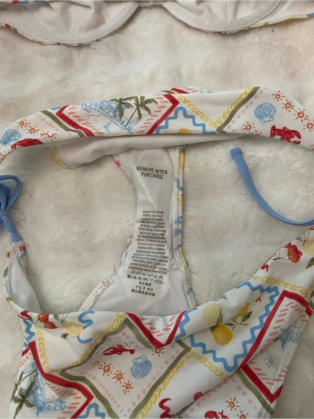 New! Abercrombie & Fitch SET Coastal Print Bikini Top S Bottom XL 39453_8